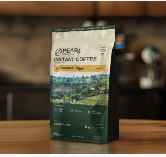Pearl Instant Coffee — Kapchorwa · Sebei, light roast, 250 g pouch