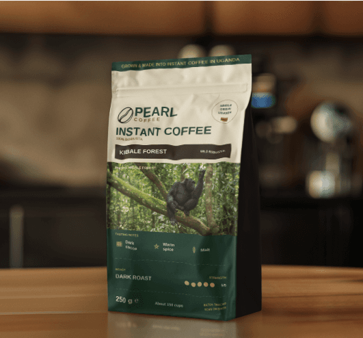 Pearl Instant Coffee — Kibale Forest, wild robusta dark roast, 250 g pouch