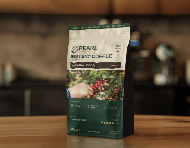 Pearl Instant Coffee — Mityana · Zigoti, dark roast, 250 g pouch